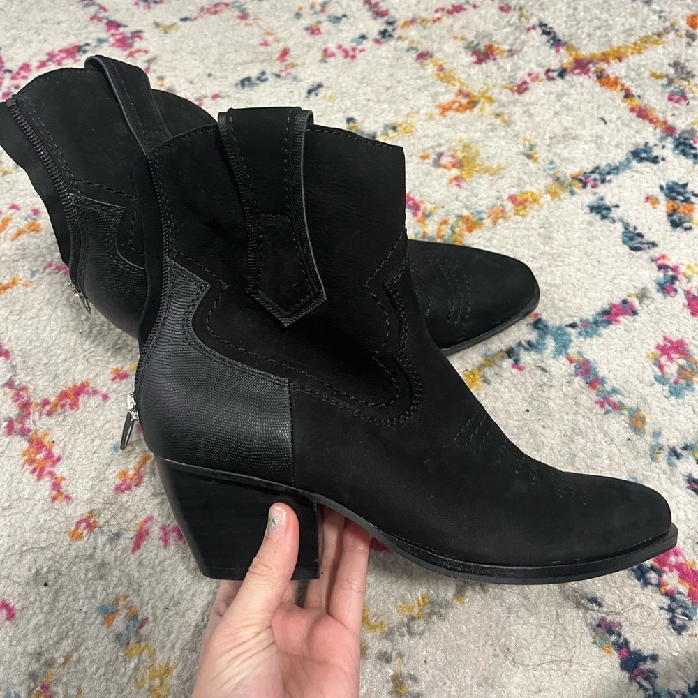 Dolce Vita western black ankle boots